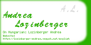 andrea lozinberger business card